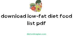 download low-fat diet food list pdf